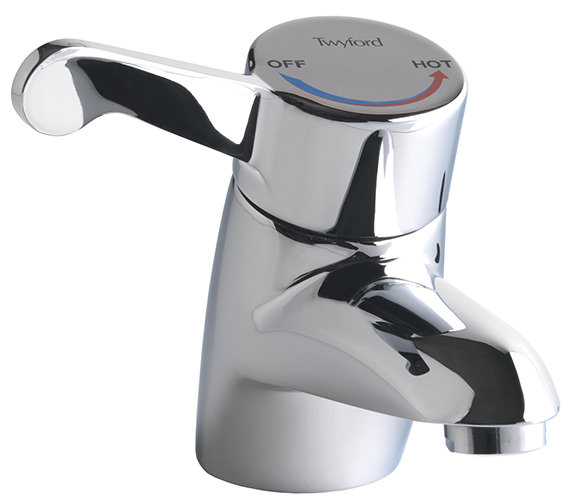 Twyford Sola Top-Quality Thermostatic Chrome Monobloc Basin Mixer Tap With Copper Tails