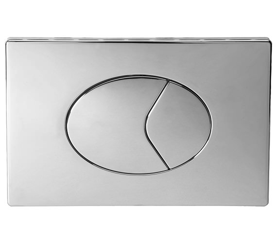 Twyford Dual Flush Chrome Air Button With Plastic Large Plate 150 x 230mm - CF9022CP