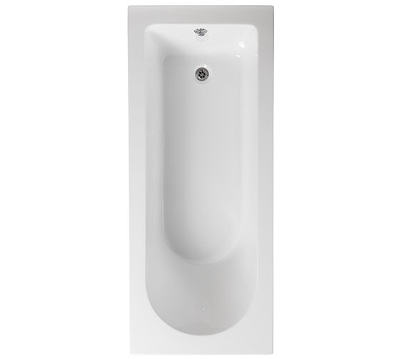 Pura Wave Eco 1700 x 750mm White Single Ended Bath With Un Drilled Overflow