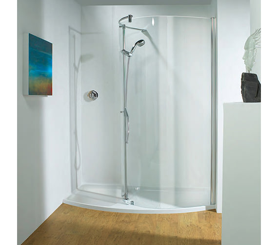 Kudos Ultimate 1400mm Left Hand Curved Panel WalkIn Package Recess