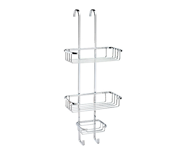 Croydex Stainless Steel Chrome Over-Hook 3 Tier Basket