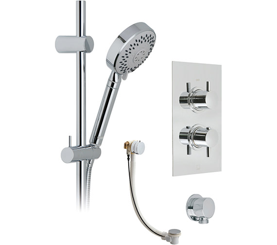 Vado CelsiusNeptune Rectangle Thermostatic Shower And Bath Filler WG