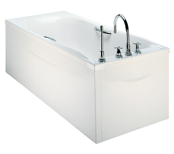 Twyford Envy 1700 x 750mm Single Ended Bath With Grips | NV8520WH