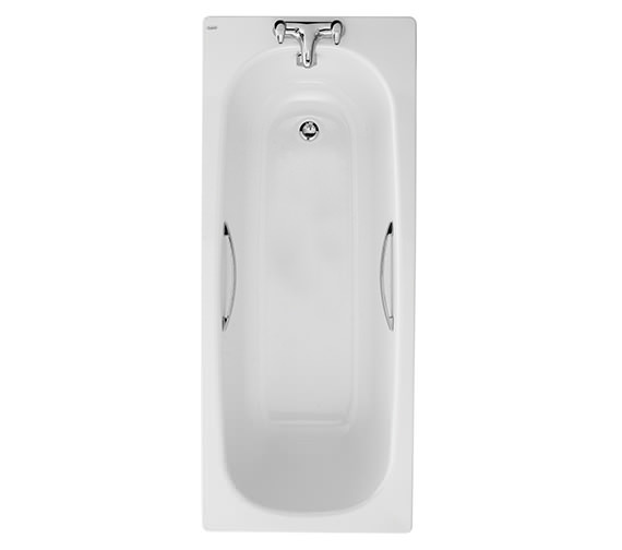 Twyford Celtic White Plain Steel Bath With Grips And Legs 1700 x 700mm