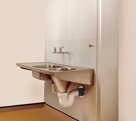 Twyford SS 1600 x 600 Disposal HopperSink And Worktop Back Inlet