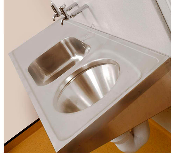 Twyford SS 1600 x 600 Disposal HopperSink And Worktop Back Inlet