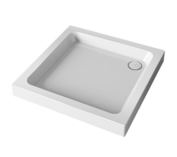 Mira Flight Square Shower Tray White With Waste