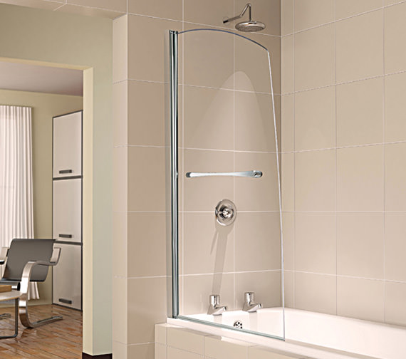 Aqualux Aqua 5 Sail Bath Screen 820 x 1500mm FS21025AQU